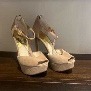 MICHAEL KORS Suede Platform Heels